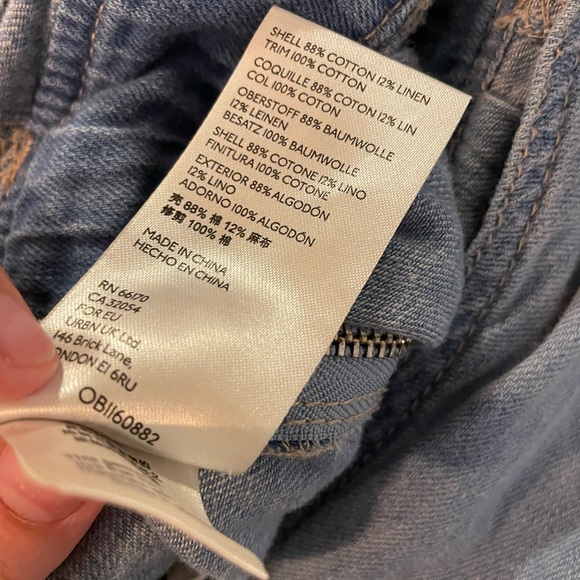 Free People GoWest Denim Overalls Chambray Jumpsuit - Picture 13 of 14